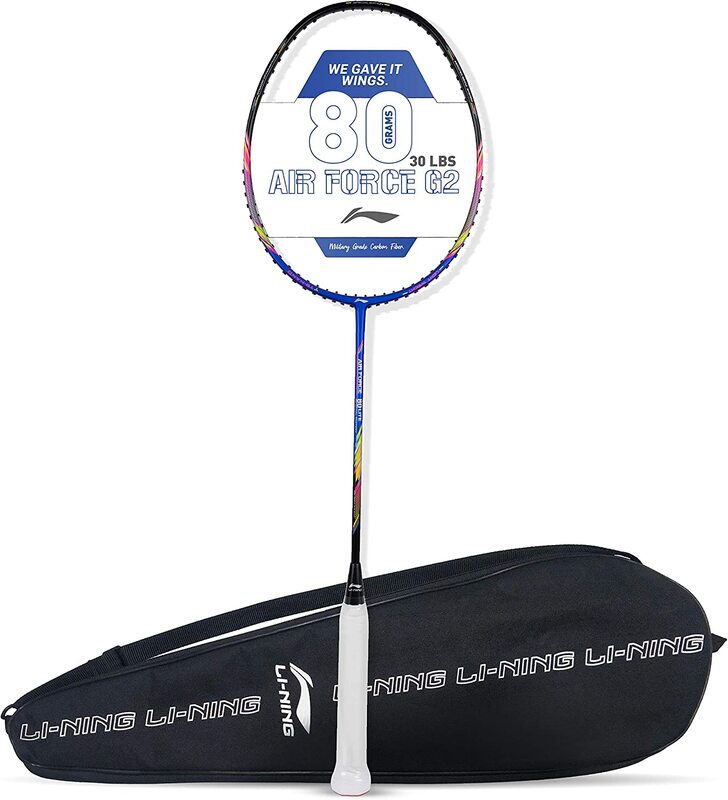 Li-Ning G-Force Superlite 3600 Carbon Fiber Unstrung Badminton Racket with Free Full Cover, Size 1, Blue/Yellow
Li-Ning G-Force Superlite 3600 Carbon Fiber Unstrung Badminton Racket with Free Full Cover, Size 1, Blue/Yellow