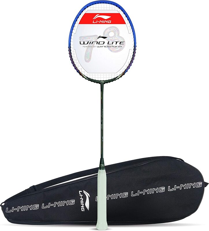 Li-Ning Wind Lite 800 Carbon Fiber Strung Badminton Racket with Full Cover, Size 1, Grey/Blue
Li-Ning Wind Lite 800 Carbon Fiber Strung Badminton Racket with Full Cover, Size 1, Grey/Blue