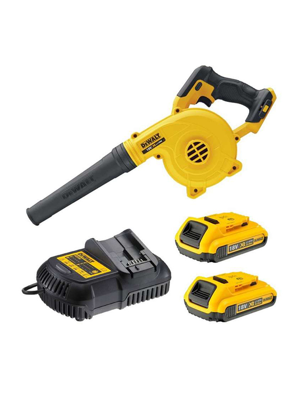 DeWalt Cordless Blower 18V with 2.0Ah 2 Battery & Charger, DCV100D2-GB, Yellow/Black
DeWalt Cordless Blower 18V with 2.0Ah 2 Battery & Charger, DCV100D2-GB, Yellow/Black
