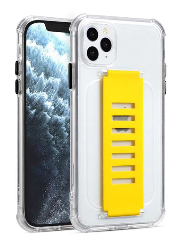 Grip2u Apple iPhone 11 Pro Max Mobile Phone Case Cover, with Wristband Holder, Yellow/Clear
Grip2u Apple iPhone 11 Pro Max Mobile Phone Case Cover, with Wristband Holder, Yellow/Clear