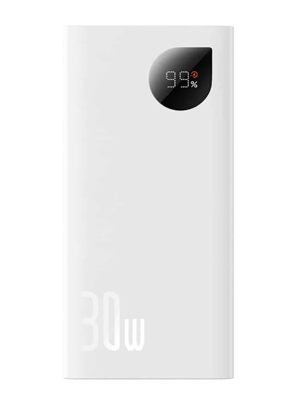 Baseus 10000mAh Wired Adaman 2 Digital Display 30W 10000mAh Power Bank, PPADM2-20, White
Baseus 10000mAh Wired Adaman 2 Digital Display 30W 10000mAh Power Bank, PPADM2-20, White