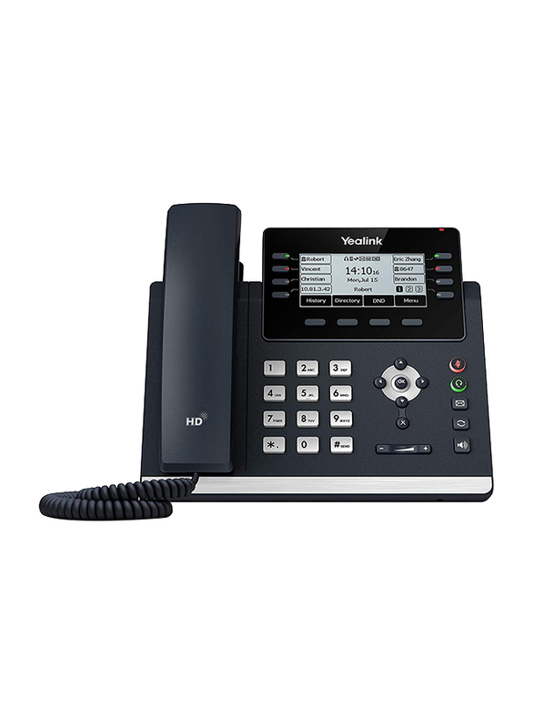 Yealink SIP-T43U 12 VoIP Accounts 3.7-Inch Graphical Display Dual USB 2.0, Dual-Port Gigabit Ethernet IP Phone, Black
Yealink SIP-T43U 12 VoIP Accounts 3.7-Inch Graphical Display Dual USB 2.0, Dual-Port Gigabit Ethernet IP Phone, Black