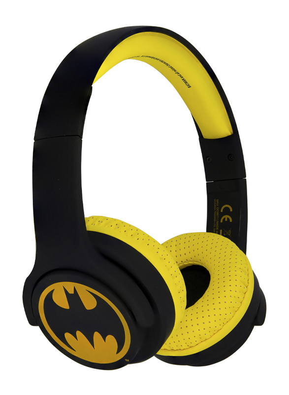 OTL Batman Bat Symbol Wireless On-Ear Kids Headphones, Safe Volume Limiting 85dB, Yellow/Black
OTL Batman Bat Symbol Wireless On-Ear Kids Headphones, Safe Volume Limiting 85dB, Yellow/Black