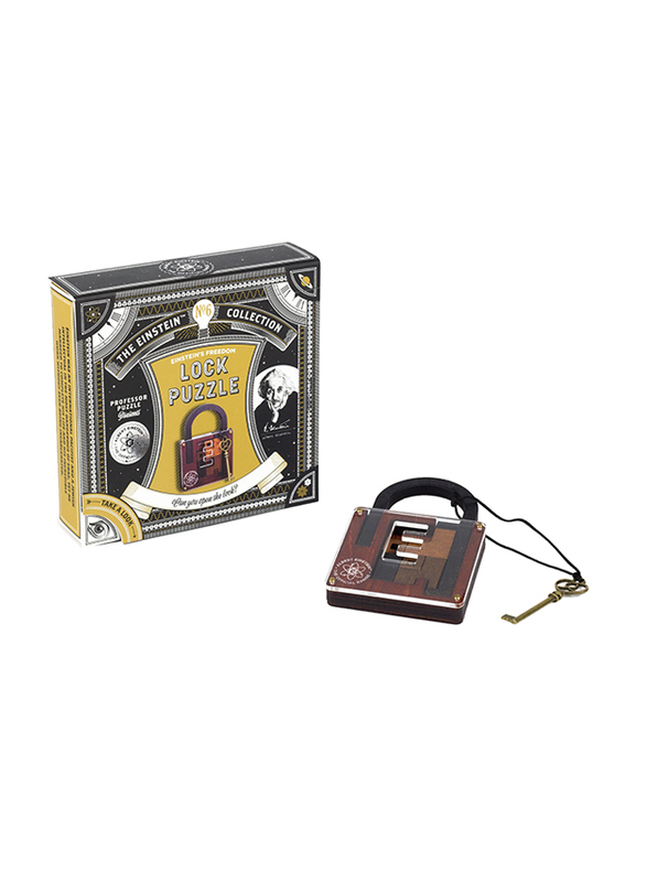 Professor Puzzle Einstein's Collection 3D Wooden Padlock Assembly Puzzle, Ages 8+, Brown
Professor Puzzle Einstein's Collection 3D Wooden Padlock Assembly Puzzle, Ages 8+, Brown