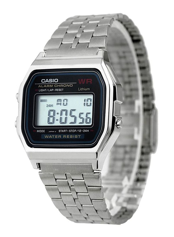 Casio Youth Retro Digital Watch for Men with Stainless Steel Band, Water Resistant, A159WA-N1DF, Silver-Grey
Casio Youth Retro Digital Watch for Men with Stainless Steel Band, Water Resistant, A159WA-N1DF, Silver-Grey
