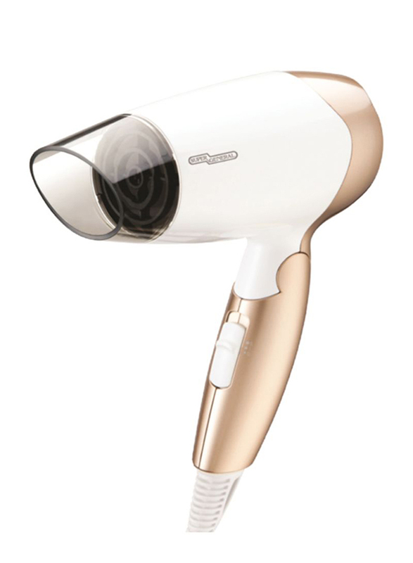 Super General Over Heat Protection Hair Dryer for Women, SGHD1000P, White/Gold
Super General Over Heat Protection Hair Dryer for Women, SGHD1000P, White/Gold