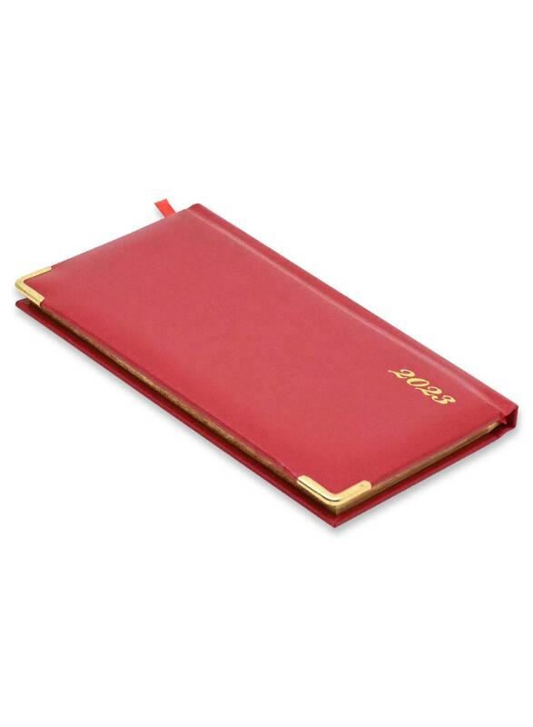 FIS 2023 English Golden 1 Side Padded Slim Diary with Vinyl Cover, 128 Sheets, 60 GSM, FSDI52EG23RE, Red
FIS 2023 English Golden 1 Side Padded Slim Diary with Vinyl Cover, 128 Sheets, 60 GSM, FSDI52EG23RE, Red
