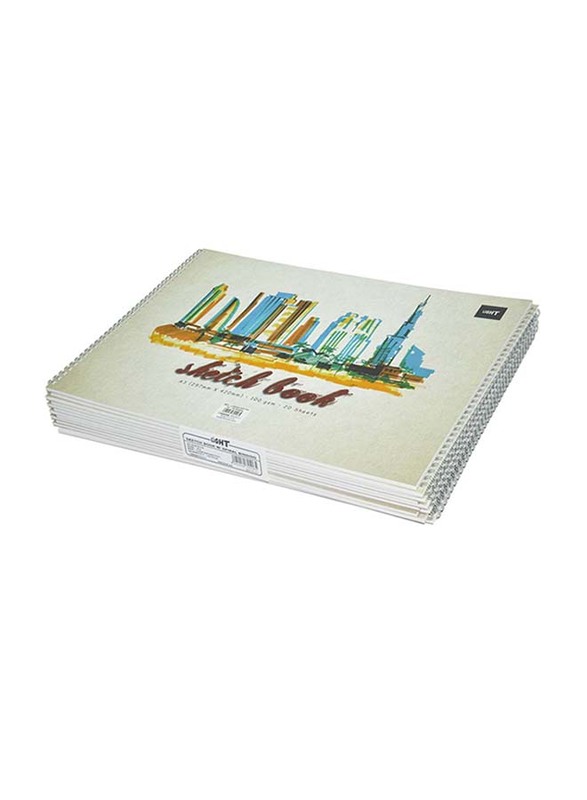 Light 12-Piece Spiral Sketch Book, 20 Sheets, 100 GSM, A3 Size, LISKSA3201701, White
Light 12-Piece Spiral Sketch Book, 20 Sheets, 100 GSM, A3 Size, LISKSA3201701, White