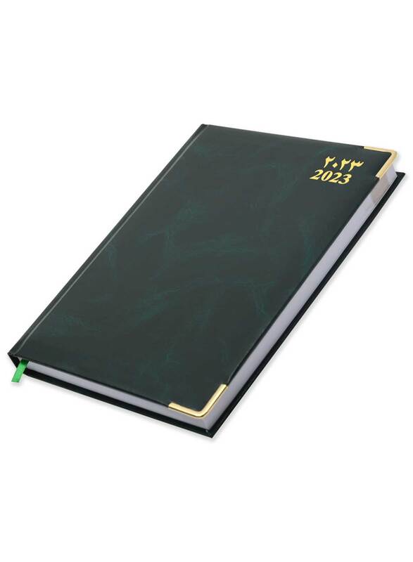 FIS 2023 Arabic/English 1-Side Padded Agenda Diary with Gold Corners, 400 Sheets, 60 GSM, FSDI75AEVG23GR, Green
FIS 2023 Arabic/English 1-Side Padded Agenda Diary with Gold Corners, 400 Sheets, 60 GSM, FSDI75AEVG23GR, Green