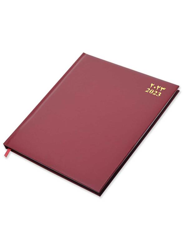 FIS 2023 Arabic/English/French Executive Diary with 1-Week at a Glance and 1 Side Padded Vinyl Cover, 128 Sheets, 70 GSM, FSDI34AE23MR, Maroon
FIS 2023 Arabic/English/French Executive Diary with 1-Week at a Glance and 1 Side Padded Vinyl Cover, 128 Sheets, 70 GSM, FSDI34AE23MR, Maroon