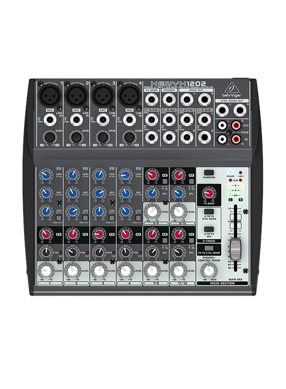 Behringer Premium 12-Input 2-Bus Mixer with XENYX Mic Preamps and British EQs, XENYX 1202-4, Black
Behringer Premium 12-Input 2-Bus Mixer with XENYX Mic Preamps and British EQs, XENYX 1202-4, Black