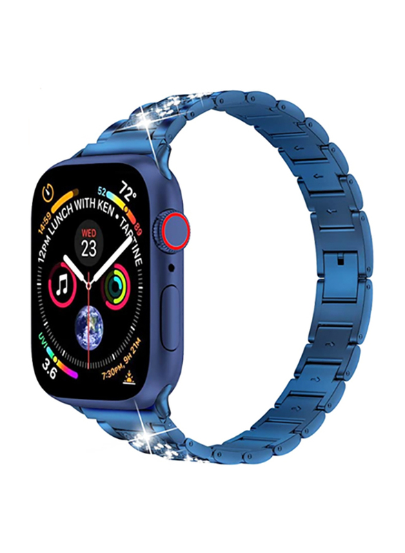 WiWu Ultra Thin Steel Belt Three Beads with Diamond Watch Band for Apple iWatch 38mm/40mm, UTTBDWB38-40, Blue
WiWu Ultra Thin Steel Belt Three Beads with Diamond Watch Band for Apple iWatch 38mm/40mm, UTTBDWB38-40, Blue