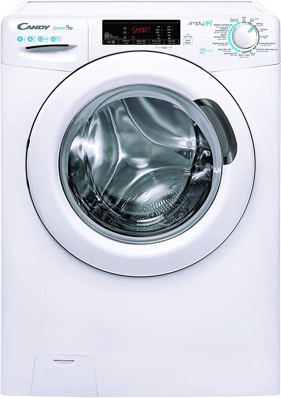 Candy Washing Machine SmartPro 9KG 1400rpm White - Wifi+BT - Steam - Class A+++ - 5Digit Display CSO 1495T3/1-19
Candy Washing Machine SmartPro 9KG 1400rpm White - Wifi+BT - Steam - Class A+++ - 5Digit Display CSO 1495T3/1-19