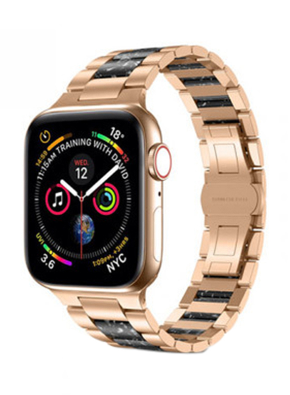 WIWU Resin Steel Band with Black Leather Watchband for iWatch, 38/40mm, Rose Gold
WIWU Resin Steel Band with Black Leather Watchband for iWatch, 38/40mm, Rose Gold