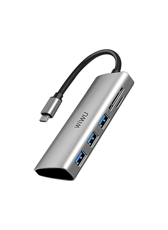 WiWu Alpha ALPHA532STG 5 In 1 USB-C and HDMI Hub with 3 Ports for Laptop, Aluminum alloy TPE Space Gray
WiWu Alpha ALPHA532STG 5 In 1 USB-C and HDMI Hub with 3 Ports for Laptop, Aluminum alloy TPE Space Gray