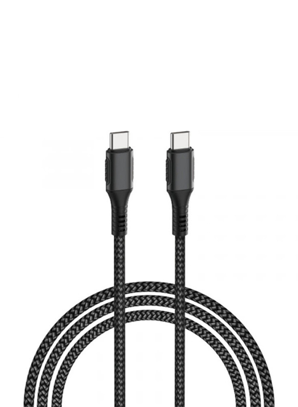 WiWu 2-Meters F20 PD Charging Cable, USB Type-C Male to USB Type-C for Smartphones, Black
WiWu 2-Meters F20 PD Charging Cable, USB Type-C Male to USB Type-C for Smartphones, Black