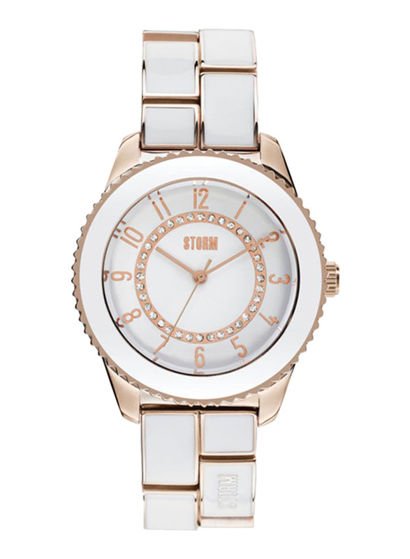 Storm Analog Watch for Women with Stainless Steel Band, Water Resistant, ST-47095/RG, White
Storm Analog Watch for Women with Stainless Steel Band, Water Resistant, ST-47095/RG, White