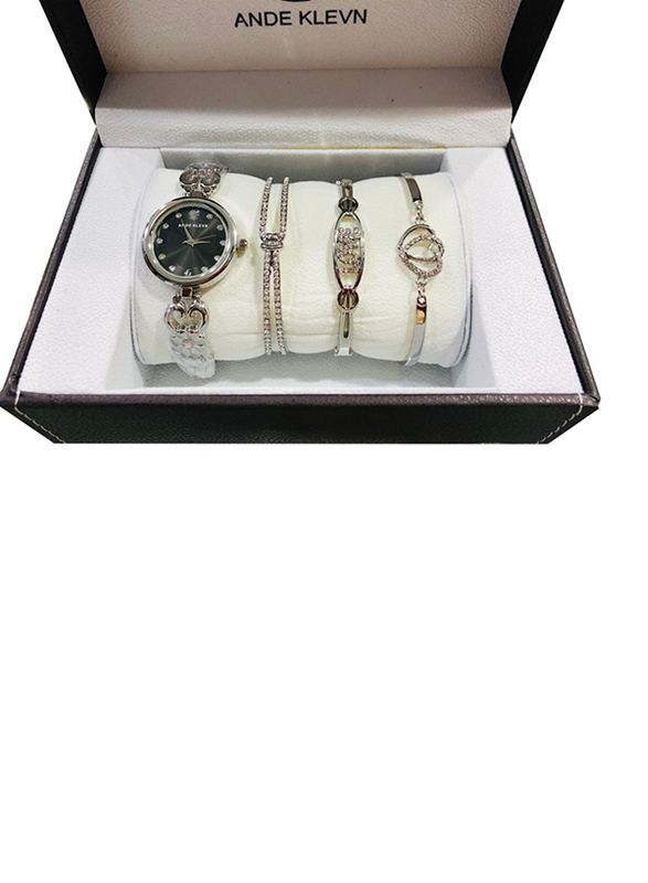 Ande Klevn Rose Gold Stone Analog Watch for Women with Metal Band & Bracelets Set, Silver-Black
Ande Klevn Rose Gold Stone Analog Watch for Women with Metal Band & Bracelets Set, Silver-Black