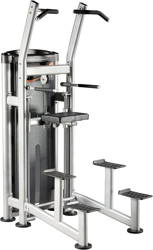 Marshal Fitness Commercial Assisted Chin Up/Dip Station Commercial Exercise Machine, 90Kg, MFG-KS-17636-KS, Grey
Marshal Fitness Commercial Assisted Chin Up/Dip Station Commercial Exercise Machine, 90Kg, MFG-KS-17636-KS, Grey