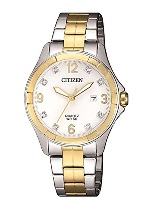 Citizen AQ Mid Analog Watch for Women with Stainless Steel Band, Water Resistant, EU6084-57A, Silver/Gold-White
Citizen AQ Mid Analog Watch for Women with Stainless Steel Band, Water Resistant, EU6084-57A, Silver/Gold-White