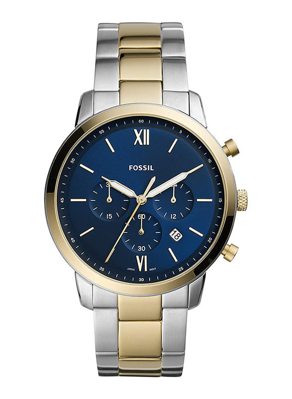 Fossil Neutra Analog Watch for Men with Stainless Steel Band, Water Resistant and Chronograph, FS5706, Silver/Gold-Blue
Fossil Neutra Analog Watch for Men with Stainless Steel Band, Water Resistant and Chronograph, FS5706, Silver/Gold-Blue