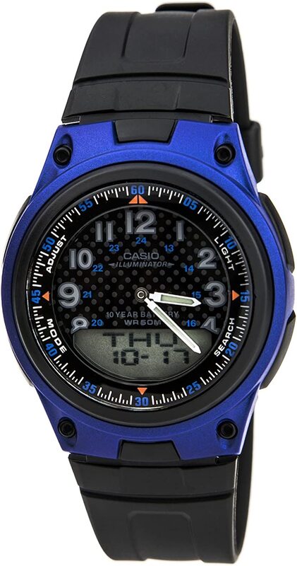Casio Analog/Digital Watch for Men with Silicone Band, Water Resistant, AW-80-2BVDF, Black/Blue
Casio Analog/Digital Watch for Men with Silicone Band, Water Resistant, AW-80-2BVDF, Black/Blue