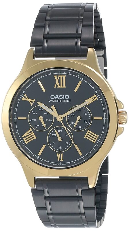 Casio Analog Watch for Men with Stainless Steel Band, Water Resistant, MTP-V300GB-1AUDF, Black-Black
Casio Analog Watch for Men with Stainless Steel Band, Water Resistant, MTP-V300GB-1AUDF, Black-Black