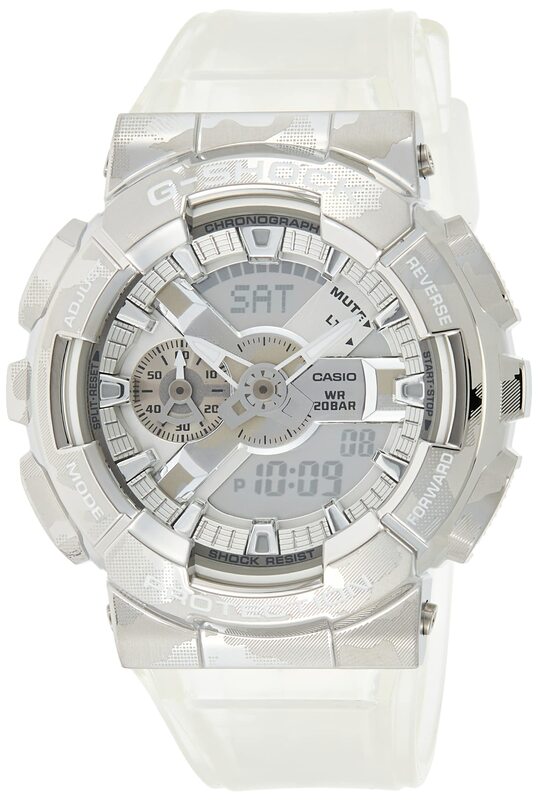 Casio G-Shock Analog + Digital Watch for Men with Plastic Band, Water Resistant, GM-110SCM-1ADR, Silver-White
Casio G-Shock Analog + Digital Watch for Men with Plastic Band, Water Resistant, GM-110SCM-1ADR, Silver-White