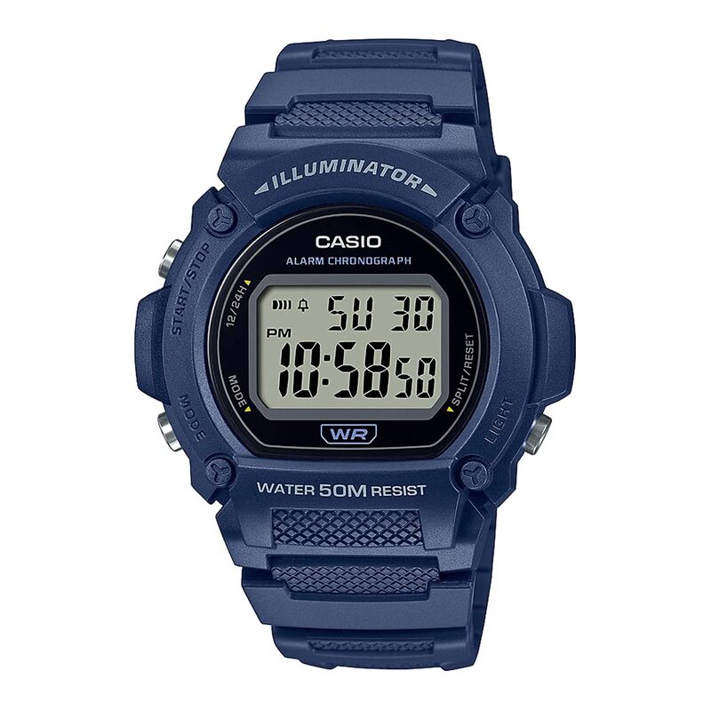 Casio Digital Watch for Men with Rubber Band, Water Resistant, W-219H-2AVDF, Grey-Blue
Casio Digital Watch for Men with Rubber Band, Water Resistant, W-219H-2AVDF, Grey-Blue