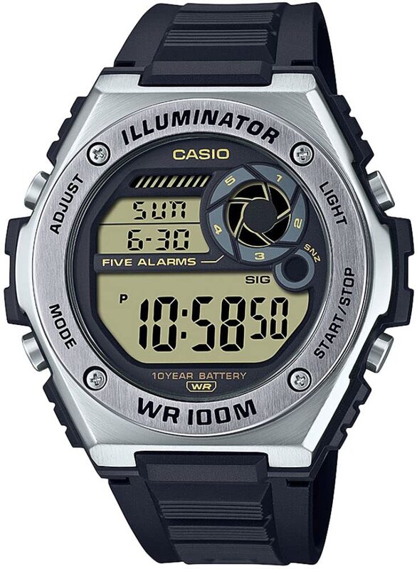 Casio Digital Watch for Men with Rubber Band, Water Resistant, MWD-100H-9AVDF, Grey-Black
Casio Digital Watch for Men with Rubber Band, Water Resistant, MWD-100H-9AVDF, Grey-Black