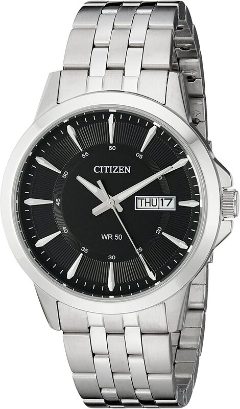Citizen Analog Watch for Men with Stainless Steel Band, Water Resistant, BF2011-51E, Black-Silver
Citizen Analog Watch for Men with Stainless Steel Band, Water Resistant, BF2011-51E, Black-Silver