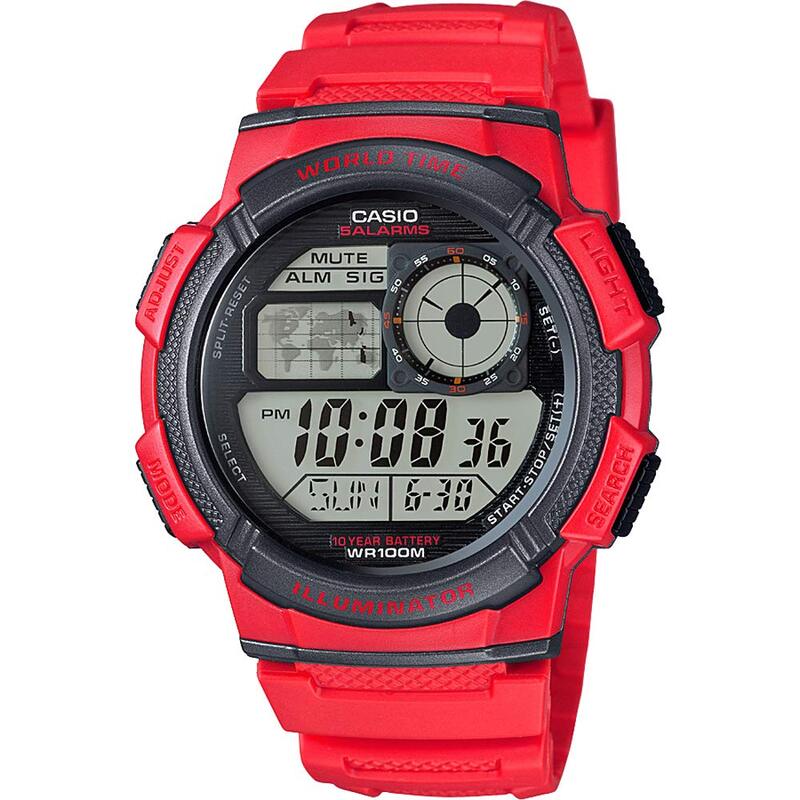 Casio Collection Digital Watch for Men with Resin Band, Water Resistant, AE-1000W-4AVEF, Grey-Red
Casio Collection Digital Watch for Men with Resin Band, Water Resistant, AE-1000W-4AVEF, Grey-Red