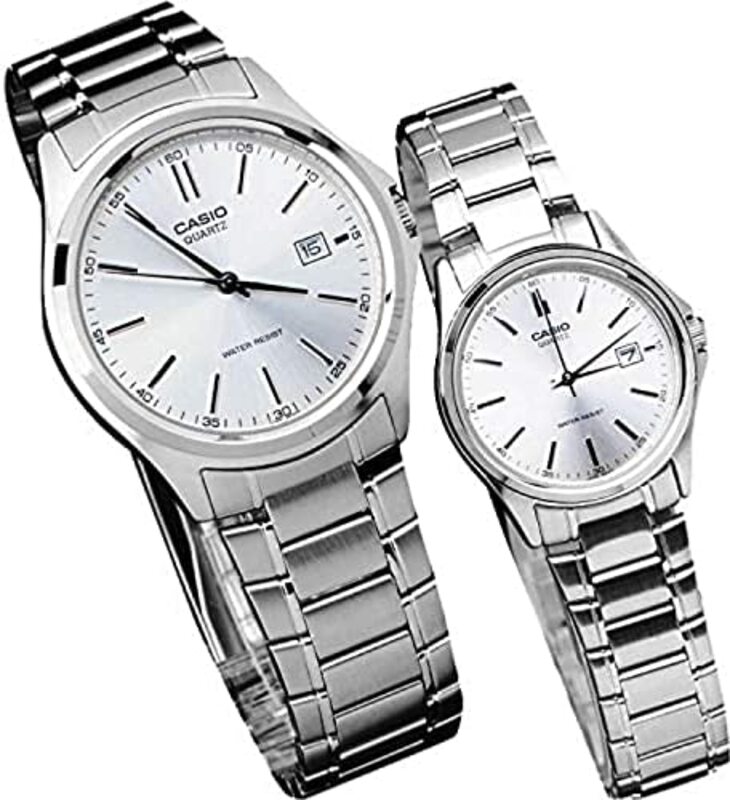 Casio 2-Piece Analog Watch Set with Stainless Steel Band, Water Resistant, MTP/LTP-1183A-7A, Silver
Casio 2-Piece Analog Watch Set with Stainless Steel Band, Water Resistant, MTP/LTP-1183A-7A, Silver