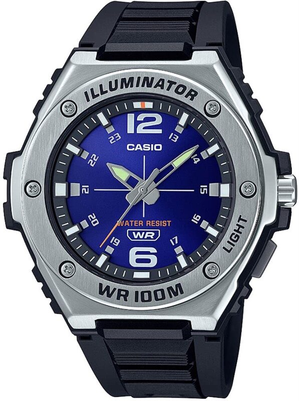 Casio Analog Watch for Men with Rubber Band, Water Resistant, MWA-100H-2AVDF, Blue-Black
Casio Analog Watch for Men with Rubber Band, Water Resistant, MWA-100H-2AVDF, Blue-Black