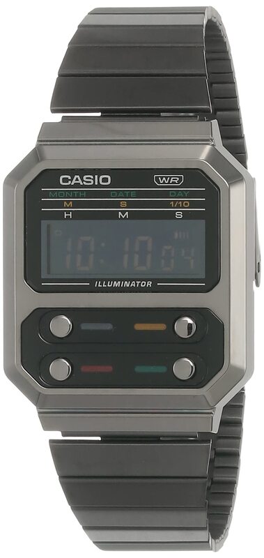Casio Vintage Digital Watch for Men with Stainless Steel Band, Water Resistant, A100WEGG-1ADF, Black-Black
Casio Vintage Digital Watch for Men with Stainless Steel Band, Water Resistant, A100WEGG-1ADF, Black-Black