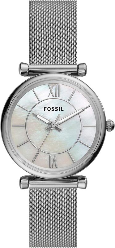 Fossil Carlie Analog Watch for Women with Stainless Steel Band, Water Resistant, ES4919, White-Silver
Fossil Carlie Analog Watch for Women with Stainless Steel Band, Water Resistant, ES4919, White-Silver