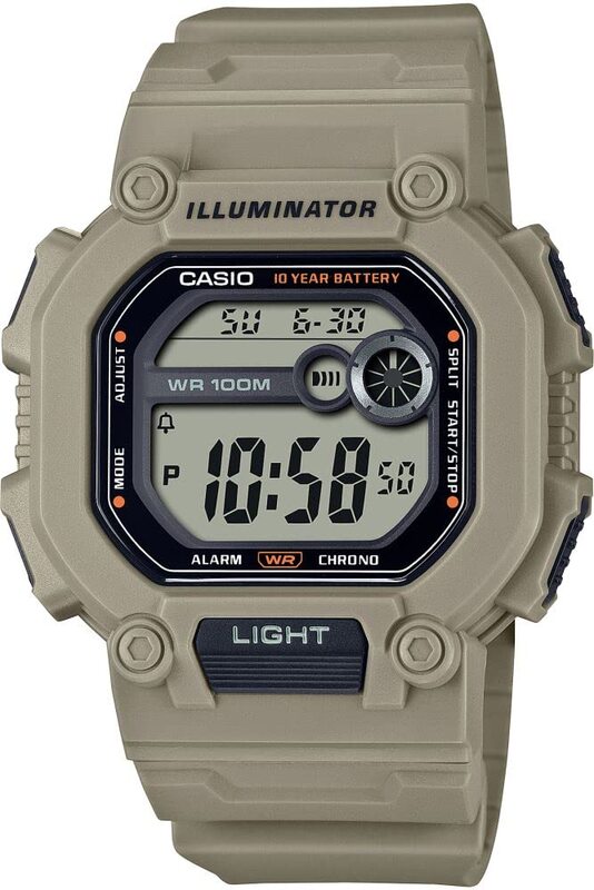 Casio Digital Watch for Men with Plastic Band, Water Resistant, W-737HX-5AVDF, Grey-Brown
Casio Digital Watch for Men with Plastic Band, Water Resistant, W-737HX-5AVDF, Grey-Brown