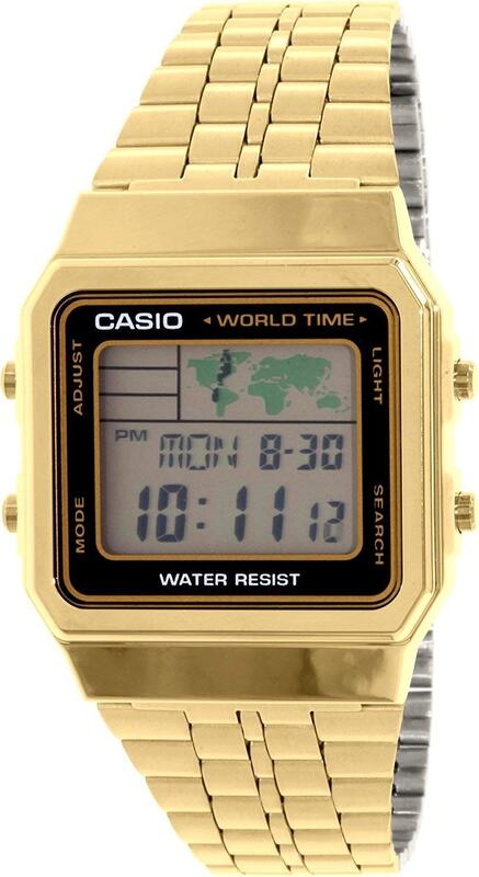Casio Digital Watch for Men with Stainless Steel Band, Water Resistant, A500WGA-1DF, Grey-Gold
Casio Digital Watch for Men with Stainless Steel Band, Water Resistant, A500WGA-1DF, Grey-Gold