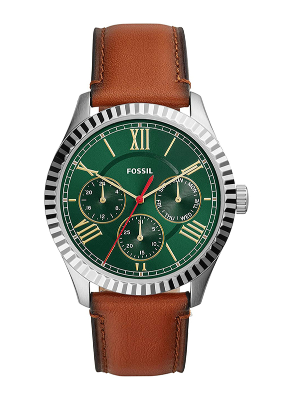 Fossil Chapman Analog Quartz Watch for Men with Leather Band, Water Resistant and Chronograph, FS5736, Brown-Green
Fossil Chapman Analog Quartz Watch for Men with Leather Band, Water Resistant and Chronograph, FS5736, Brown-Green