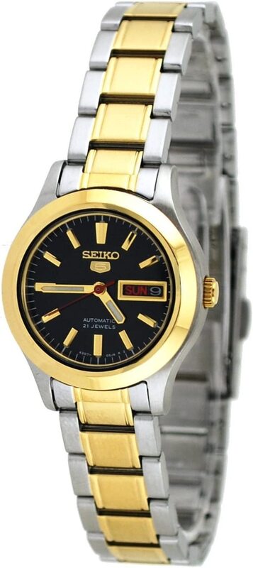 Seiko Analog Watch for Women with Stainless Steel Band, Water Resistant, SYMD94K1, Black-Silver/Gold
Seiko Analog Watch for Women with Stainless Steel Band, Water Resistant, SYMD94K1, Black-Silver/Gold