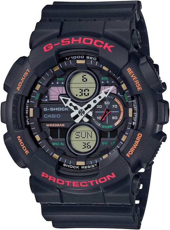 Casio Analog/Digital Watch for Men with Plastic Band, Water Resistant, GA-140-1A4DR (G976), Black
Casio Analog/Digital Watch for Men with Plastic Band, Water Resistant, GA-140-1A4DR (G976), Black