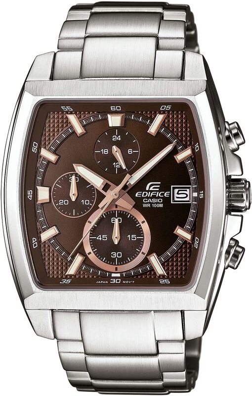 Casio Analog Edifice Watch for Men with Stainless Steel Band, Water Resistant and Chronograph, EFR-524D-5AVEF, Silver/Brown
Casio Analog Edifice Watch for Men with Stainless Steel Band, Water Resistant and Chronograph, EFR-524D-5AVEF, Silver/Brown