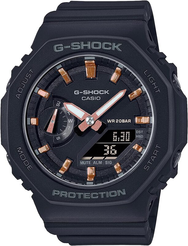 Casio G-Shock Analog + Digital Watch for Women with Resin Band, Water Resistant, GMA-S2100-1ADR, Black-Black
Casio G-Shock Analog + Digital Watch for Women with Resin Band, Water Resistant, GMA-S2100-1ADR, Black-Black