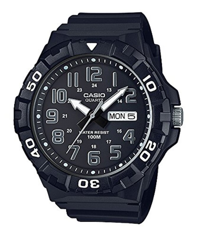 Casio Analog Watch for Men with Resin Band, Water Resistant, MRW-210H-1A, Black-Black
Casio Analog Watch for Men with Resin Band, Water Resistant, MRW-210H-1A, Black-Black