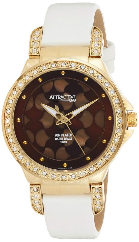 Q&Q Analog Watch for Women with Leather Band, Water Resistant, DA81J102Y, Brown-Grey
Q&Q Analog Watch for Women with Leather Band, Water Resistant, DA81J102Y, Brown-Grey