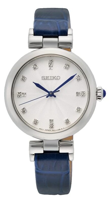 Seiko Analog Watch for Women with Leather Band, Water Resistant, SRZ545P1, Silver-Blue
Seiko Analog Watch for Women with Leather Band, Water Resistant, SRZ545P1, Silver-Blue
