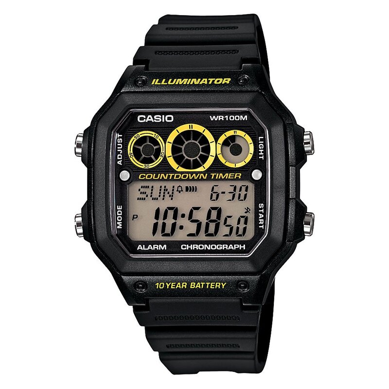 Casio Digital Watch for Men with Resin Band, Water Resistant, AE-1300WH-1AV, Black-Black
Casio Digital Watch for Men with Resin Band, Water Resistant, AE-1300WH-1AV, Black-Black