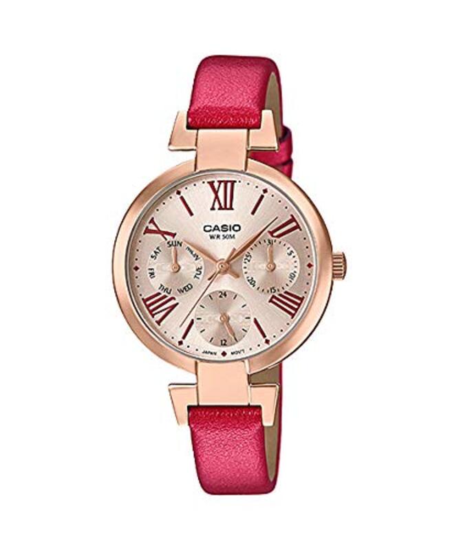 Casio Analog Standard Watch for Women with Leather Band, Water Resistant, LTP-E404PL-9A2V, Pink/Gold
Casio Analog Standard Watch for Women with Leather Band, Water Resistant, LTP-E404PL-9A2V, Pink/Gold