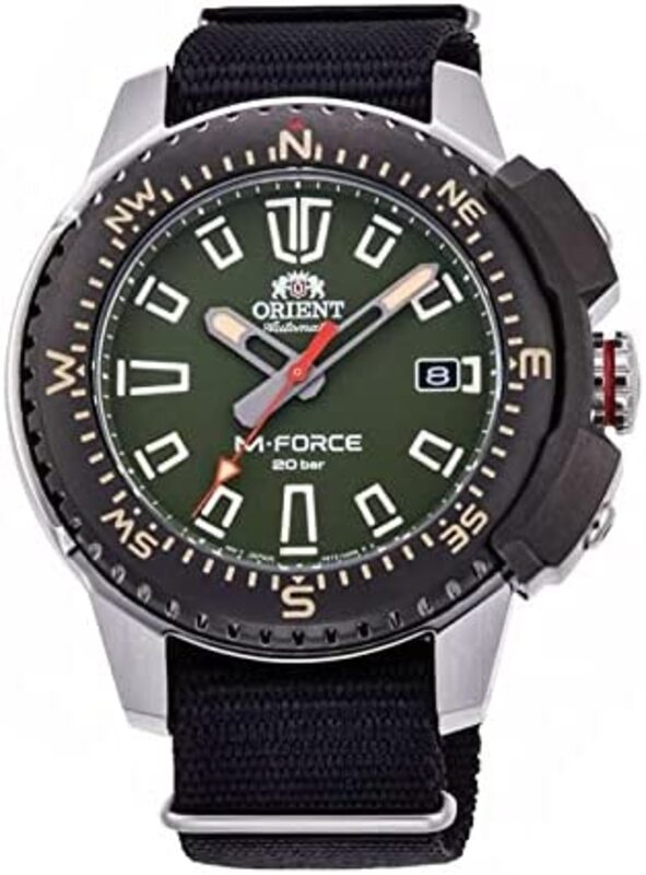 Orient Analog Watch for Men with Nylon Band, Water Resistant, RA-AC0N03E, Black
Orient Analog Watch for Men with Nylon Band, Water Resistant, RA-AC0N03E, Black