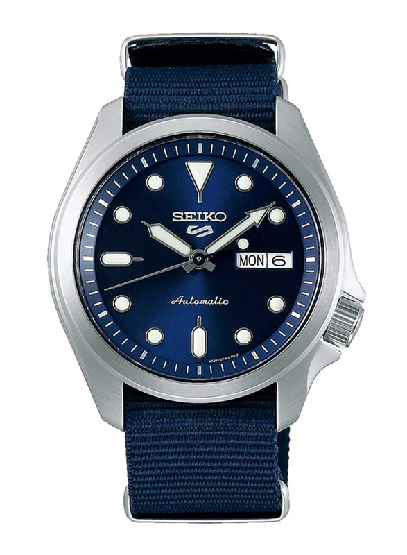 Seiko Automatic Analog Watch for Men with Nylon Band, Water Resistant, SRPE63K1, Blue
Seiko Automatic Analog Watch for Men with Nylon Band, Water Resistant, SRPE63K1, Blue